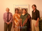 India, New Delhi: With Mr. Efrahim Alkazi, curator of Art Heritage Gallery and his team, Mrs. P.Suguna and Mrs. Debaree Halder while the exhibition "Magical Tibet" in Triveni Kala Sangam, Tansen Marg (Sonali missing)