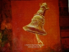 Nepal, Central Region, Bagmati Zone, Kathmandu, Kamaladi, Gallery 32, inauguration of the exhibition "Bells - Silence and Sounds": Paintings of Manish Lal Shrestha; Detail of "Sound of Wisdom ?", mixed media (ca. 120x130cm, 2006), see photo L1000195