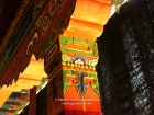 Tibet, Lhasa, Potala Palace: Detail of the gallery on the second floor in the Red Palace