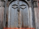 Nepal, Central Region, Bagmati Zone, Kathmandu, Durbar Square: Door on the western side of Nasal-Chowk inside Hanuman-Dhoka, the old King's palace