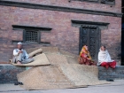 Nepal, Central Region, Bagmati Zone, Bhaktapur District, Bhaktapur: Relaxing after hard work at the Dattatraya Square