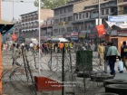 India, Kashmir, Srinagar, Lal Chowk: Scene from the heavely protected CPRF police station