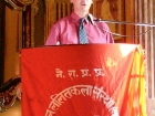 Nepal, Central Region, Bagmati Zone, Kathmandu, Bal Mandir, Khulla Dhoka exhibition, inauguration ceremony: John Fry, Country Director of the British Council, main sponsor of the book documentation of the project, addresses to the public