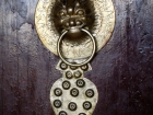 Tibet, Kailash-Kora, eastern side: The door-knocker to the assembly hall of  Zutrul Phug monastery (4790m)