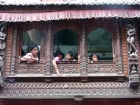 Nepal, Central Region, Bagmati Zone, Kathmandu, Tengan: Beautiful new woodcarved window in Pyaphal Tole