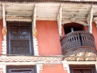 Nepal, Central Region, Bagmati Zone, Kathmandu, Sankhu: Detail of a once typical house of a rich Newar merchant