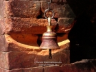 Nepal, Central Region, Bagmati Zone, Changu Narayan: A frequently used bell at the northern side of the temple complex