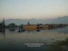 India, Kashmir, Srinagar: Houseboats on the Dal lake