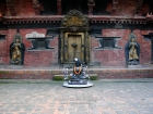 Nepal, Central Region, Bagmati Zone, Lalitpur, Patan, Durbar Square, Sutra International Workshop: My object "Prisoned Peace" after the public presentation on the Durbar Square inside Mul Chowk